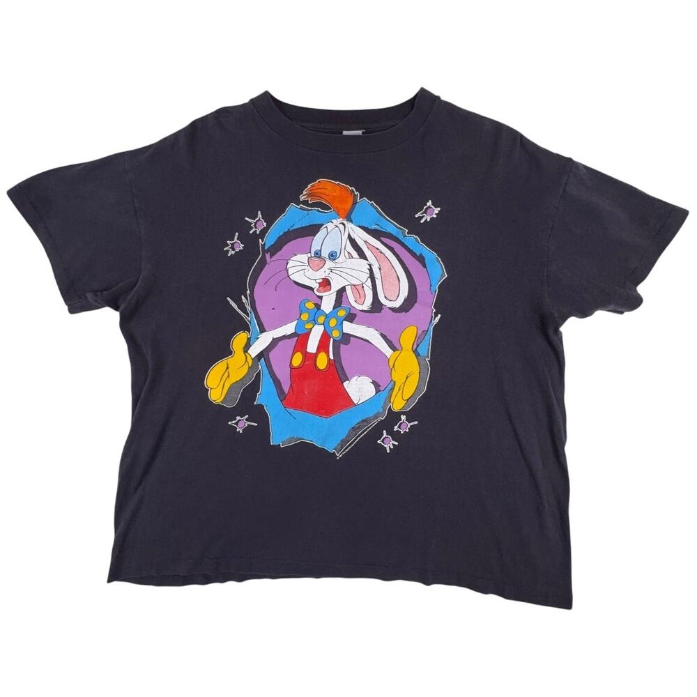 Vintage 1987 Who Framed Roger Rabbit T Shirt XL Single Stitch Disney Movie